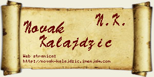 Novak Kalajdžić vizit kartica